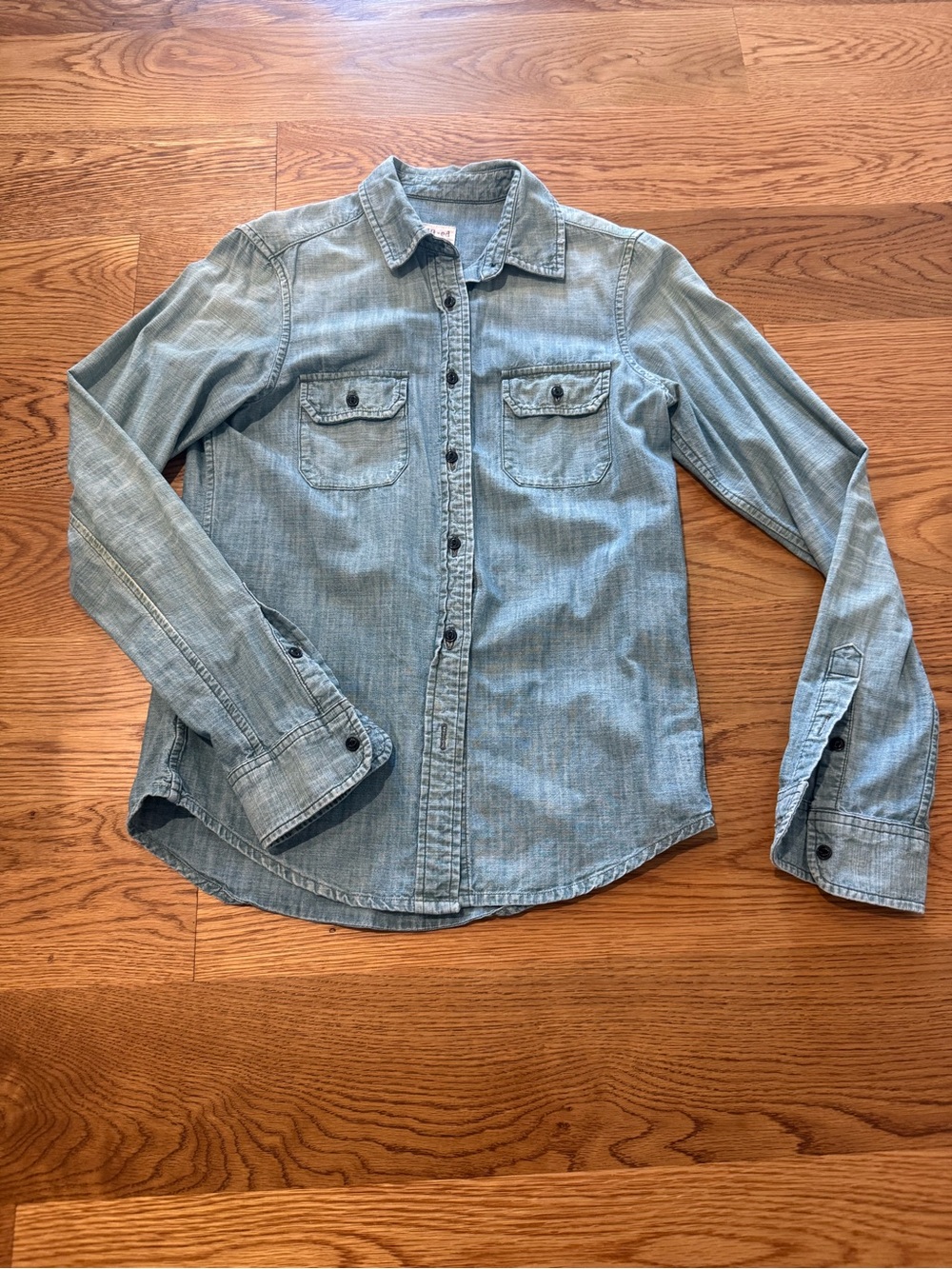 AG Jean Light Blue Denim Button-Up Shirt for Men